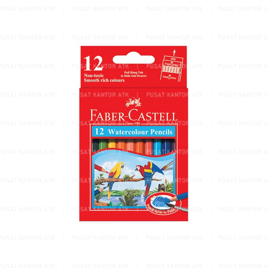 

TERMURAH Pensil Warna Faber Castell Water Colour 12 Short Pendek Mewarnai Gambar