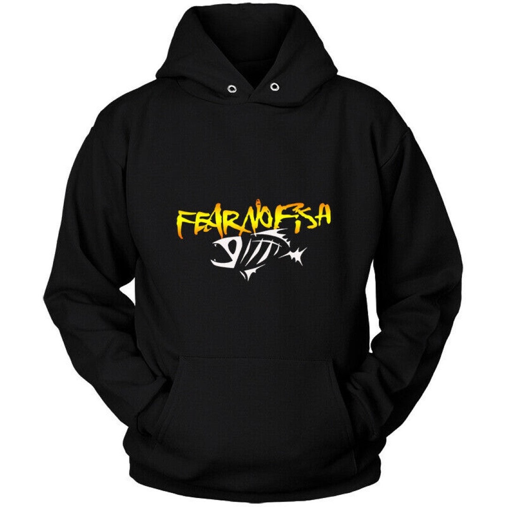 Jaket Hoodie Wanita/Pria Kualitas Amerika Fear No Fish Fishing Reel