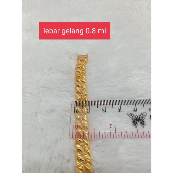 GELANG SISIK NAGA KOPONG PERAK 925 LAPIS MAS 24K