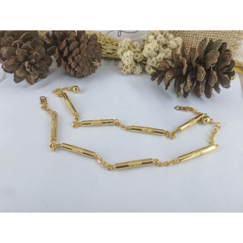 Gelang bambu lapis emas 24K