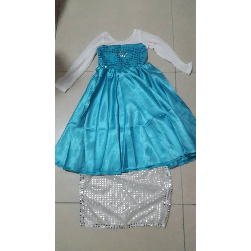 frozen elsa dress / baju frozen elsa