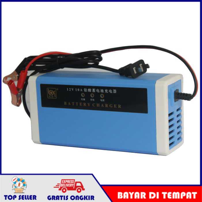 Taffware Charger Aki Mobil Motor Lead Acid 12V 10A - UD20 COD Surabaya