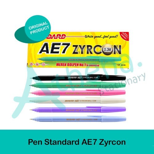 

Ball Pen/ Pulpen/ PEN Standard AE7 ZYCRON 0.38mm Body Warna warni