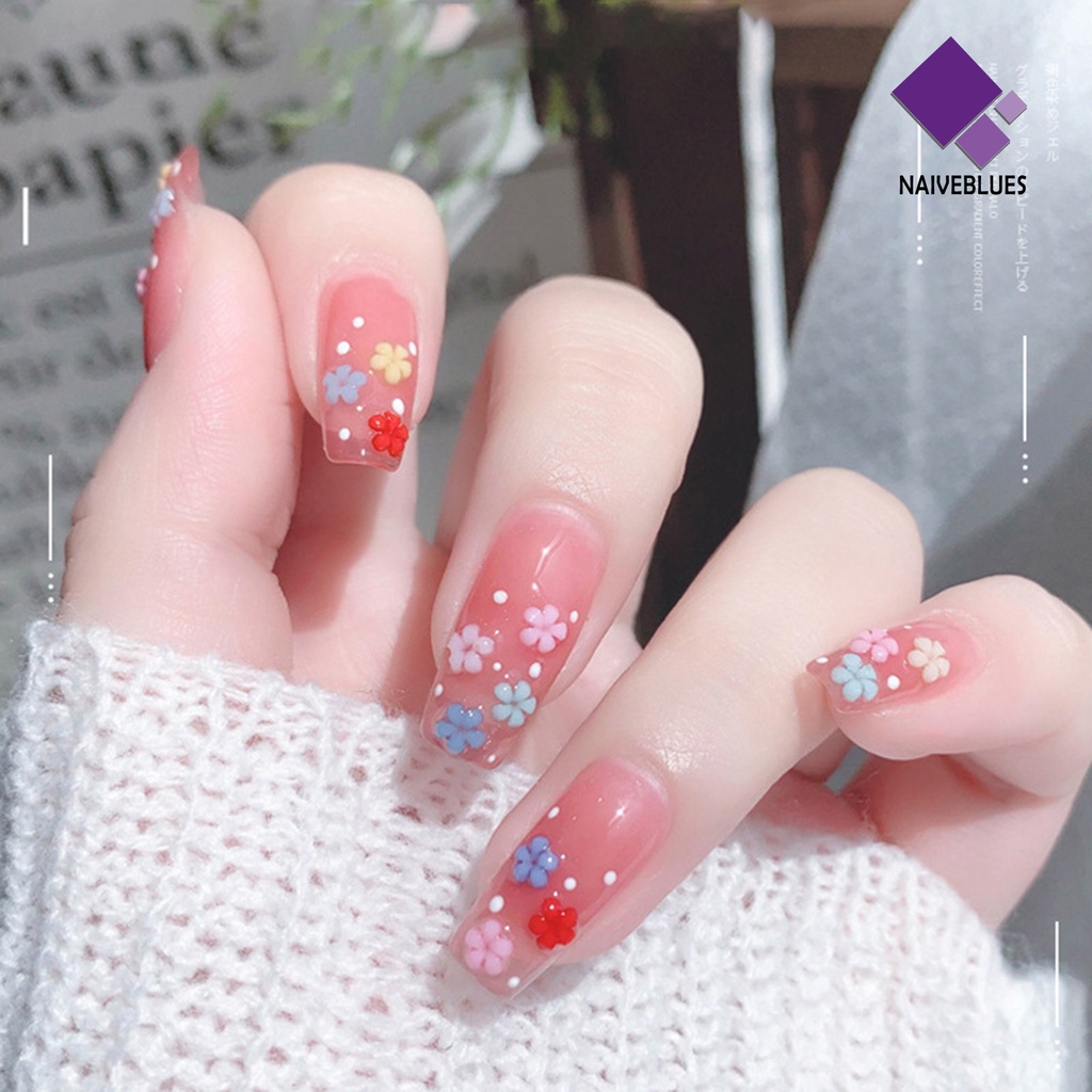 Naiveblue &gt; 1 Set Stiker Kuku Bahan Resin Efek Visual Berkilau Anti Air Untuk Dekorasi Nail Art