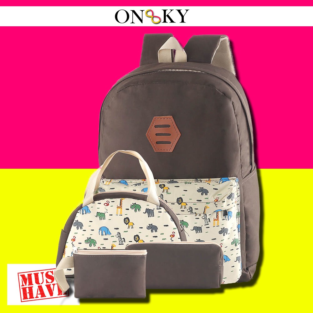 Ransel sekolah anak 4 in 1 - Tas Sekolah Anak 4 in 1 - Backpack anak