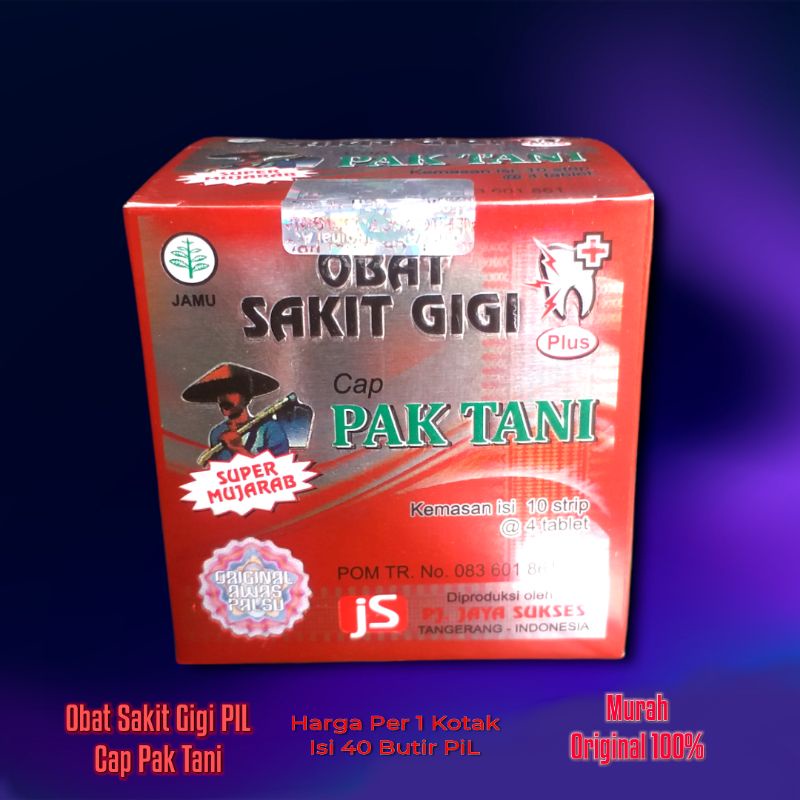 Pak Tani PIL | Obat Sakit Gigi | Harga Per 1 Kotak | Murah | Mujarab | Original 100%