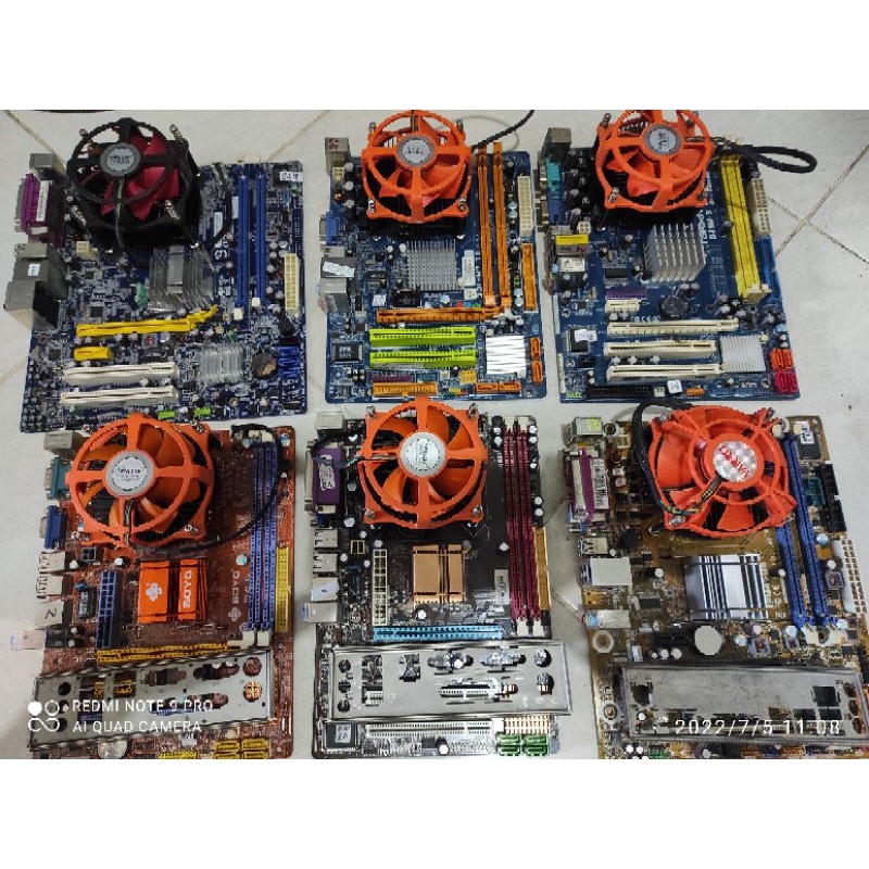 mobo g41+processor c2duo/dual core +fan + ddr3 Ram 2gb