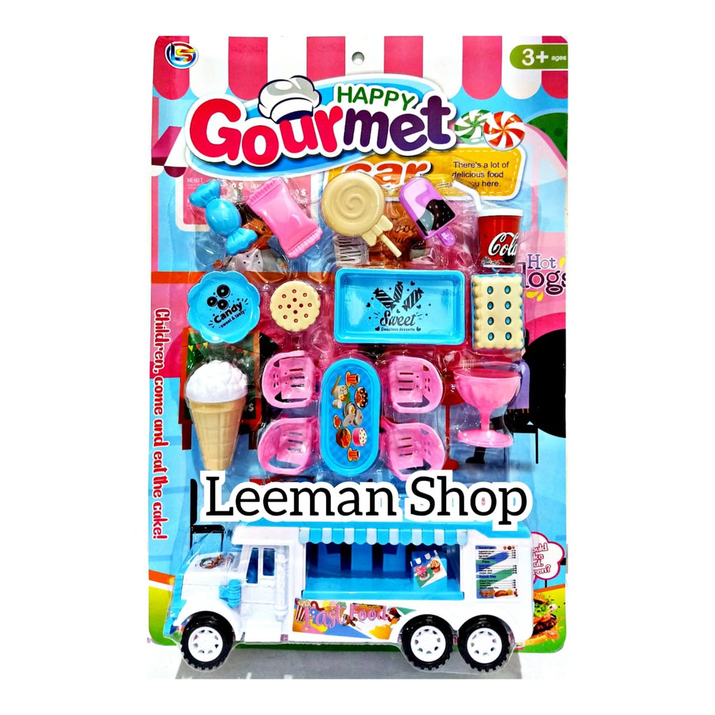 MAINAN TRUCK ICE CREAM CANDY SET HAPPY GOURMET CAR LI 5