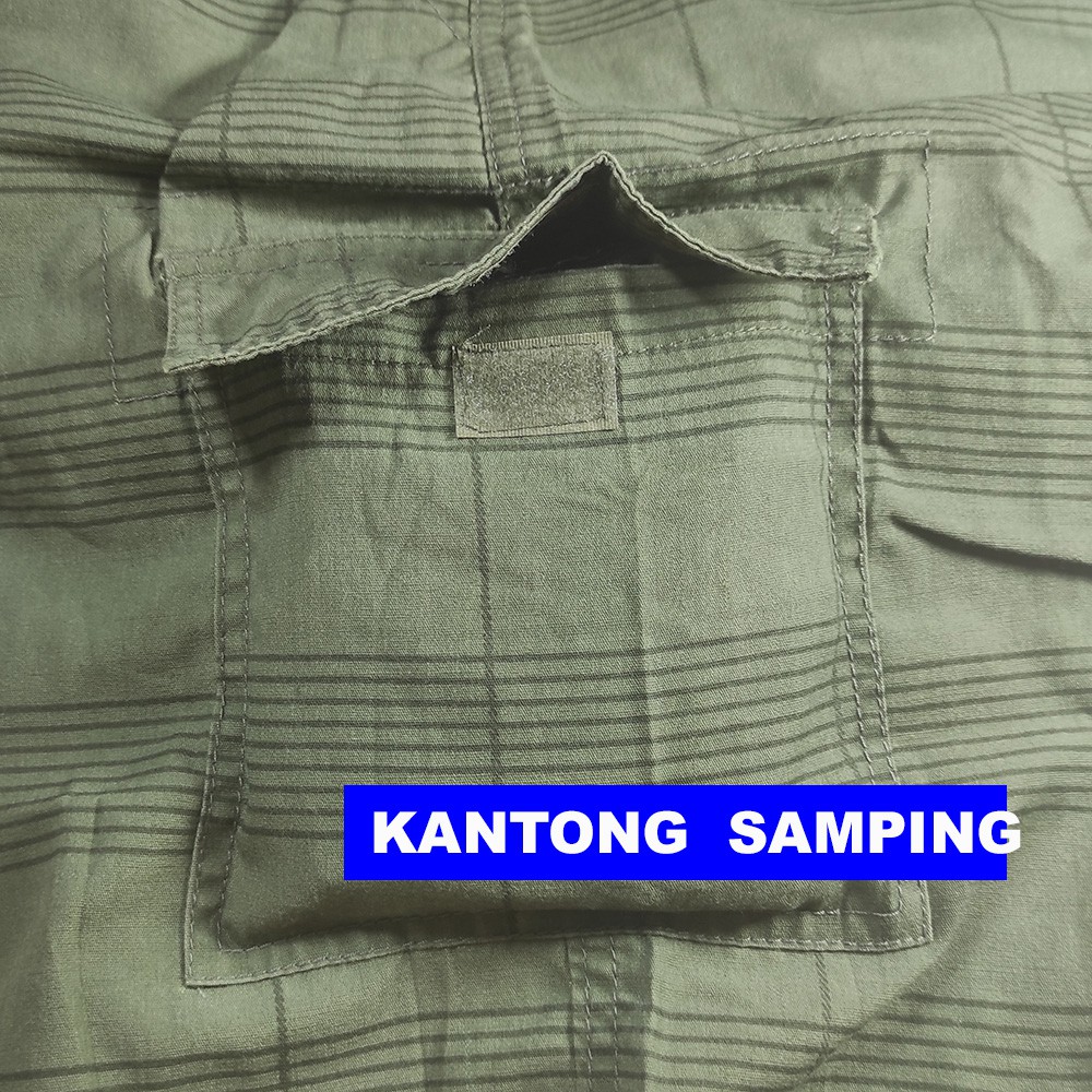 CELANA PENDEK SANTAI PRIA CARGO KATUN COWO KANTONG SAMPING SIZE BESAR