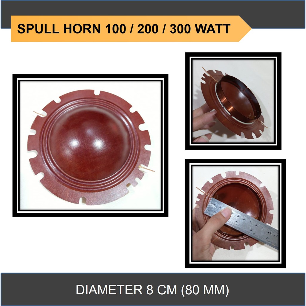 Spull Horn TOA 100 200 Watt 8 cm 50 mm Spul speaker Sirine, Spool Diaphragm Membran Senken Landun