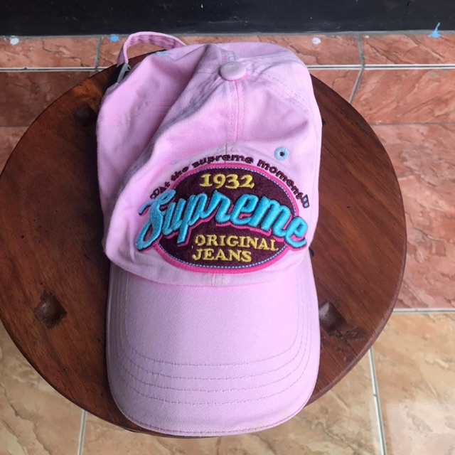 topi supreme pink second