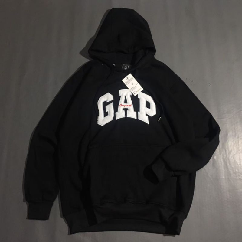 JAKET HOODIE GAP HITAM