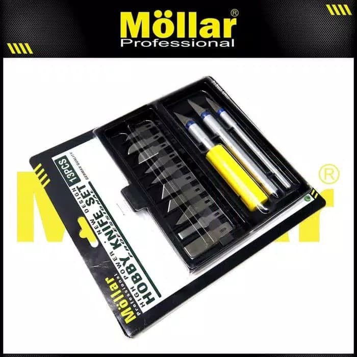 

UKIR-ALAT- MOLLAR HOBBY KNIFE SET 13 PCS - PISAU UKIR PAHAT KAYU SET -ALAT-UKIR.