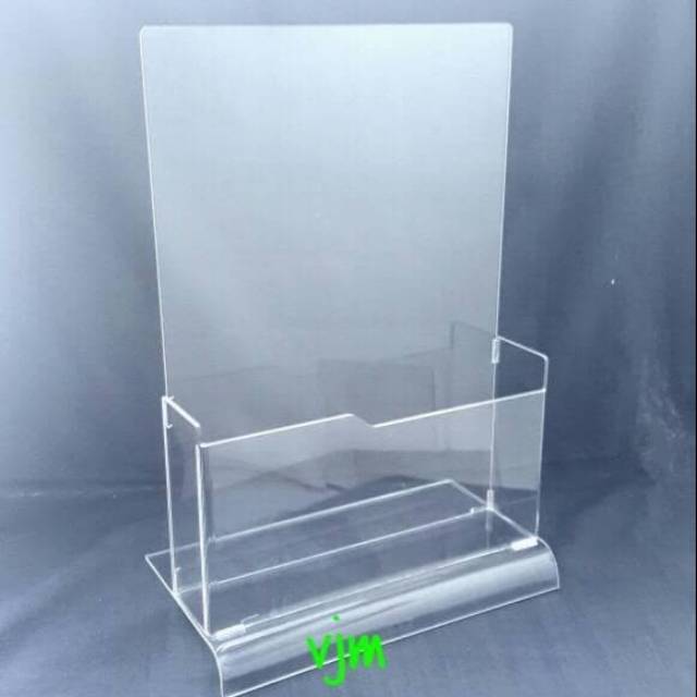 

Tempat brosur acrylic uk A4 3mm , brosur holder akrilik