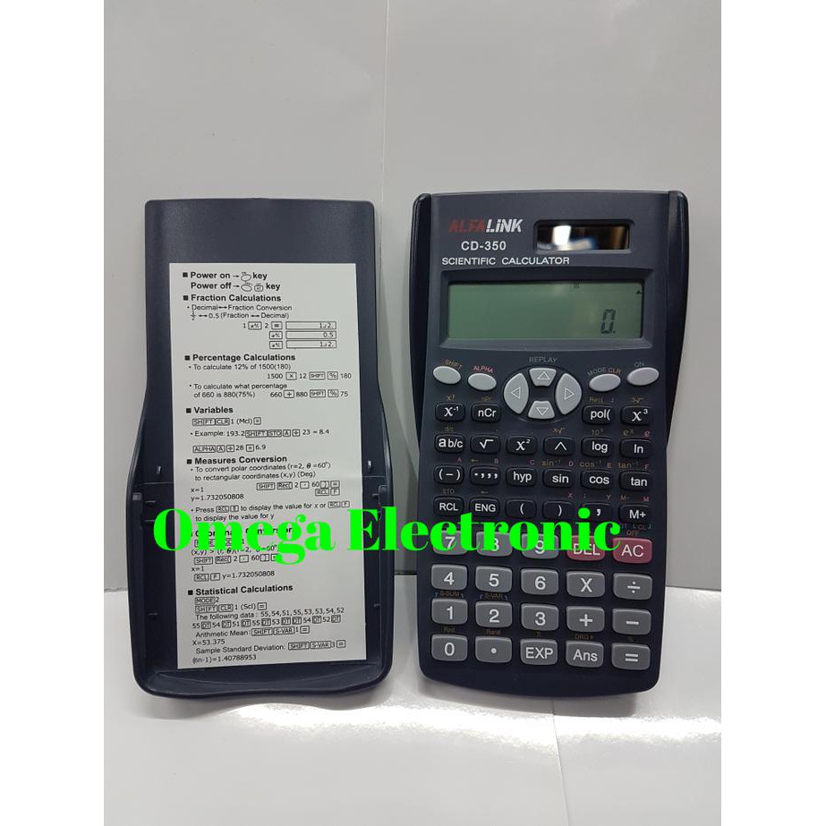

Alfalink Cd-350 Scientific Calculator Kalkulator Sekolah Kuliah