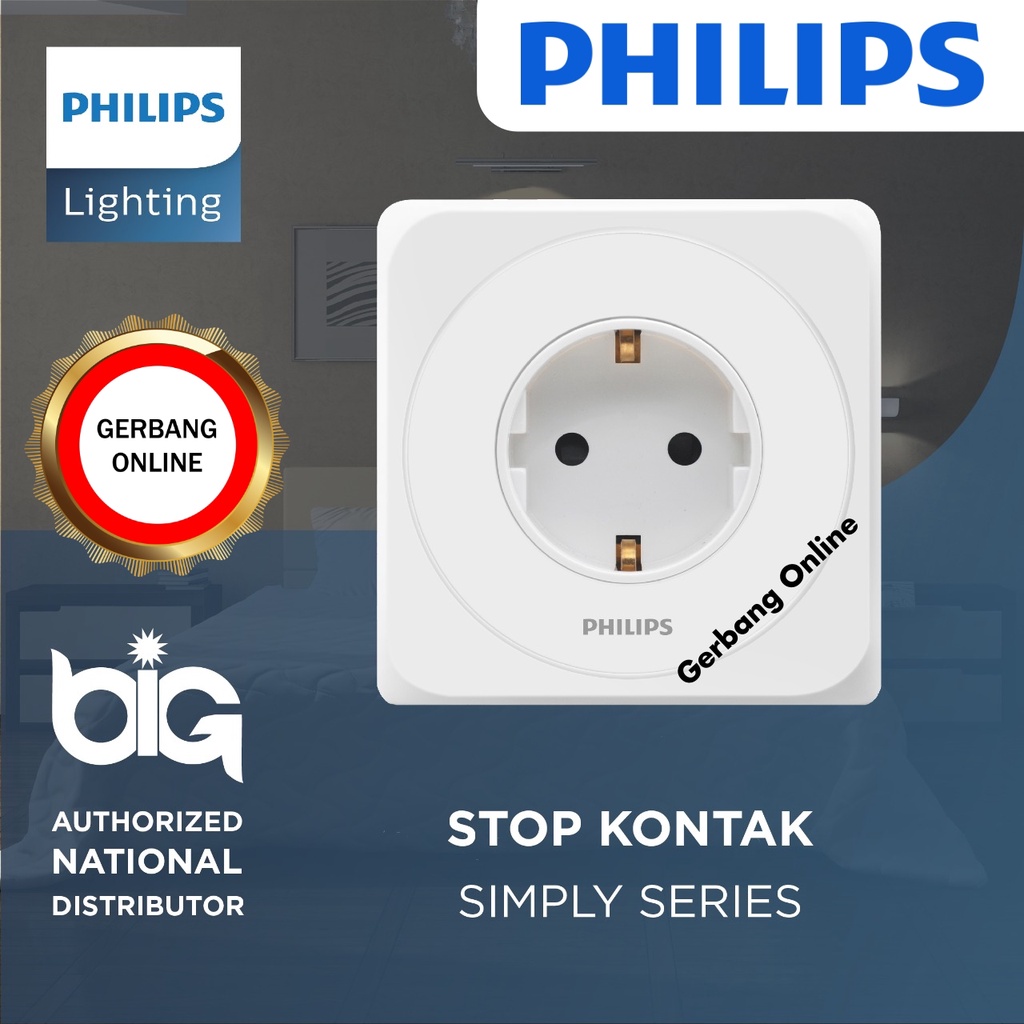 PHILIPS Stop Kontak Inbow Tanam Philip Simply Socket StopKontak