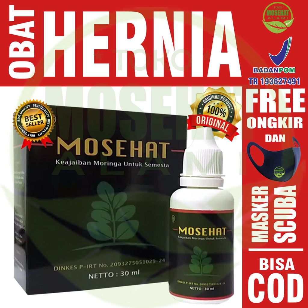 Obat Herbal HERNIA Ampuh Mosehat Berkhasiat Original BerBPOM