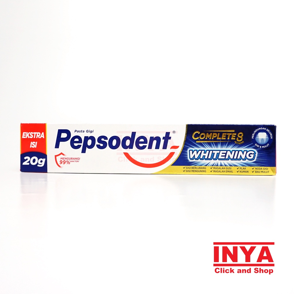 PEPSODENT COMPLETE 8 WHITENING TOOTHPASTE 190gr - Pasta Gigi - Odol