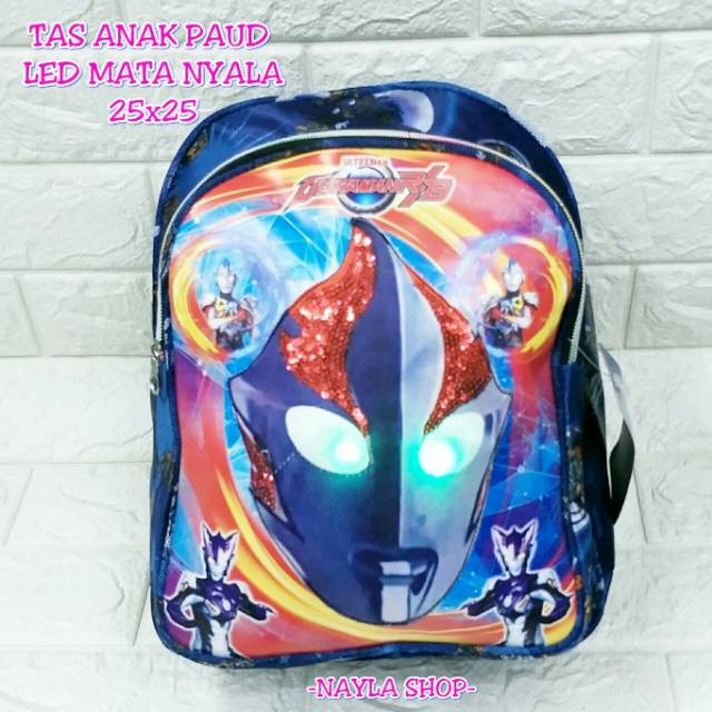 TAS RANSEL ANAK LAKI ULTRAMAN LED BISA NYALA