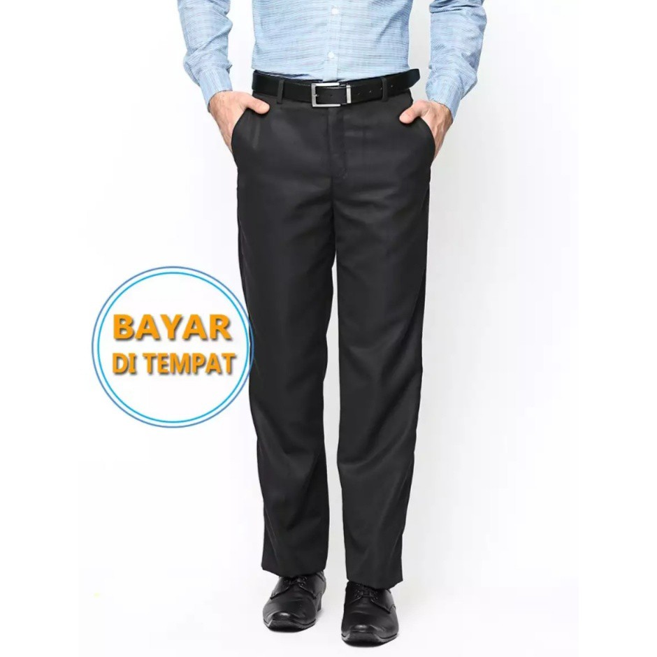ARI FASHION STORE - Celana Calbin Kantor Panjang Bahan Pria Formal Reguler dan Slim fit Dasar Kain