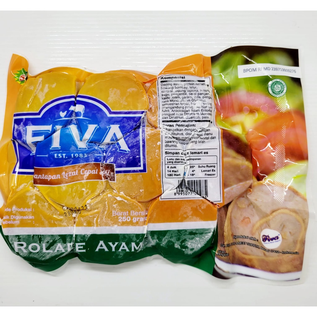 

FIVA ROLADE DAGING AYAM 250 GR (ISI 9 POTONG)