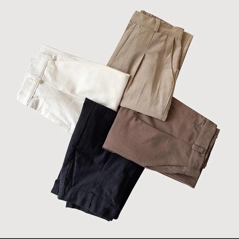 Kulot linen Highwaist/  LINEN ANGEL lebih tebal PREMIUM
