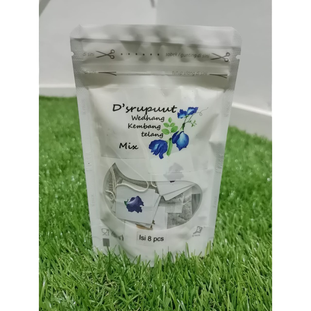 

Teh Celup Bunga Telang Kemasan Pack Isi 8 Sachet Organik Asli