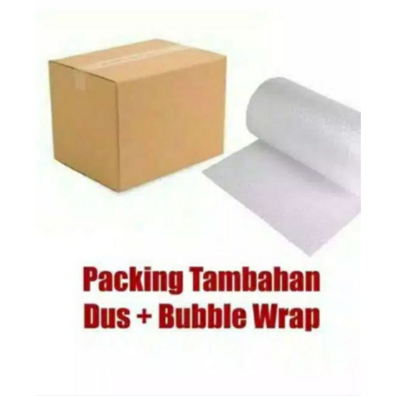 Packing tambahan Dus + Bubble Wrap