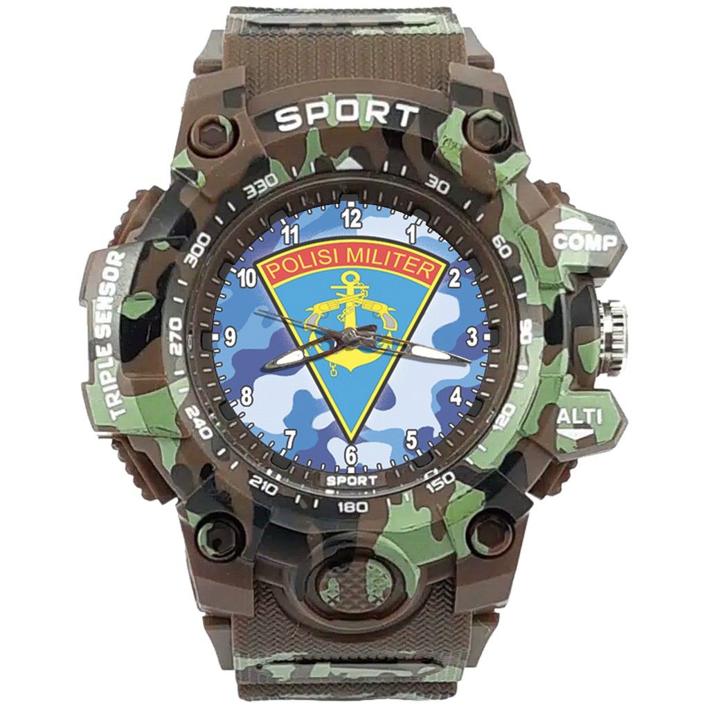 {Istimewa} Jam Tangan PM - POLISI MILITER 6 Coklat Army Water Resistant