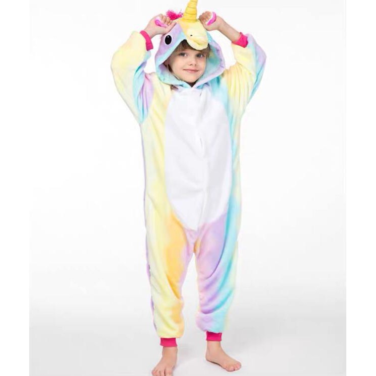 BONEKA KOSTUM ONESIE UNICORN GALAXY STARS PIYAMA COSPLAY ANAK 3