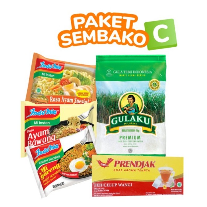 

Bf31Gf Paket Sembako C - Gulaku 1Kg + Indomie 3 Pcs + Teh Prendjak 50 Gr Gdf601