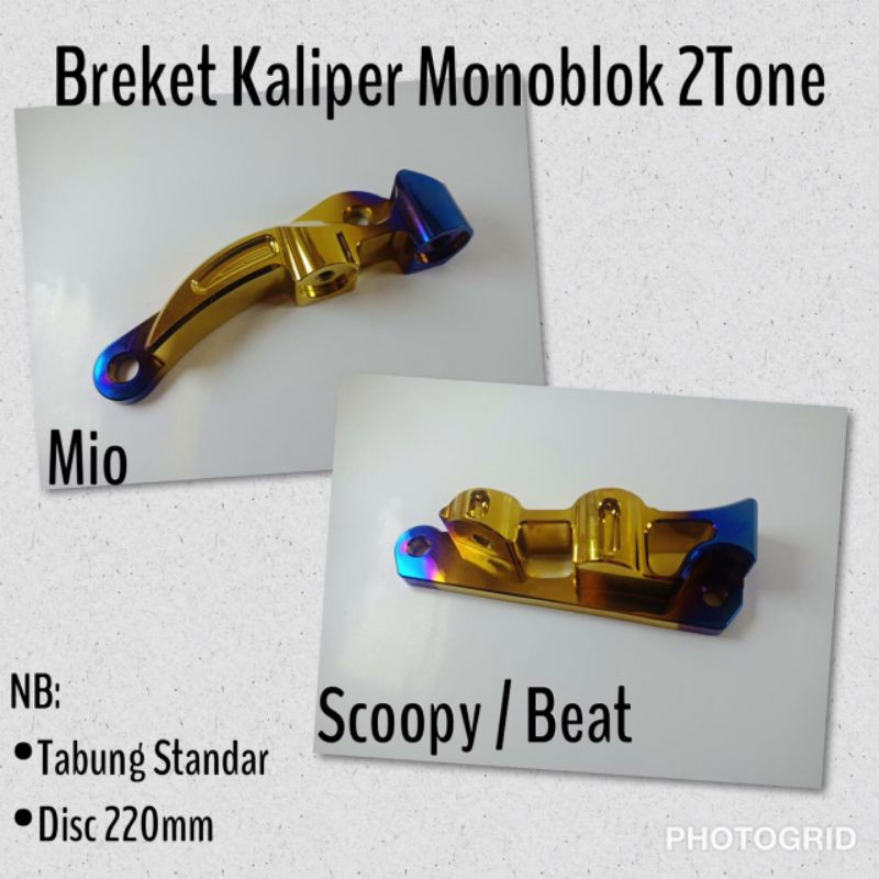 BREKET KALIPER MONOBLOK 4P 2TONE PANGKON BREKET KALIFER 4P 2TONE MIO BEAT SCOOPY VARIO125