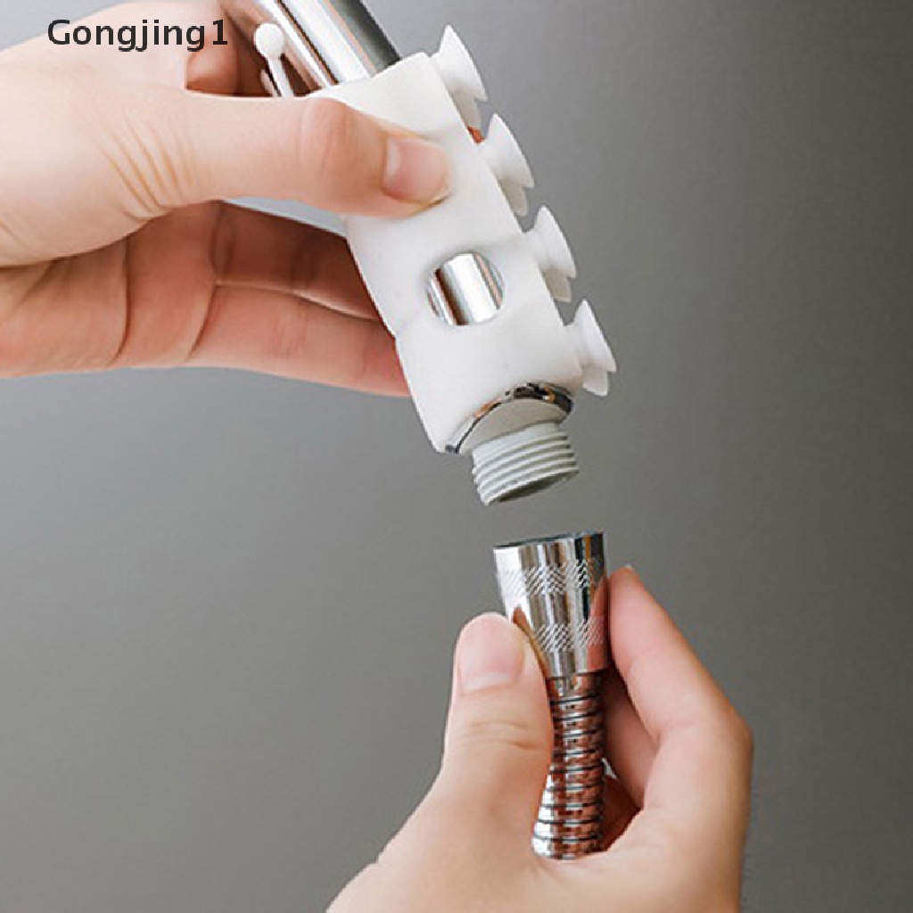 Gongjing1 Holder Kepala Shower Portable Bahan Silikon Untuk Kamar Mandi