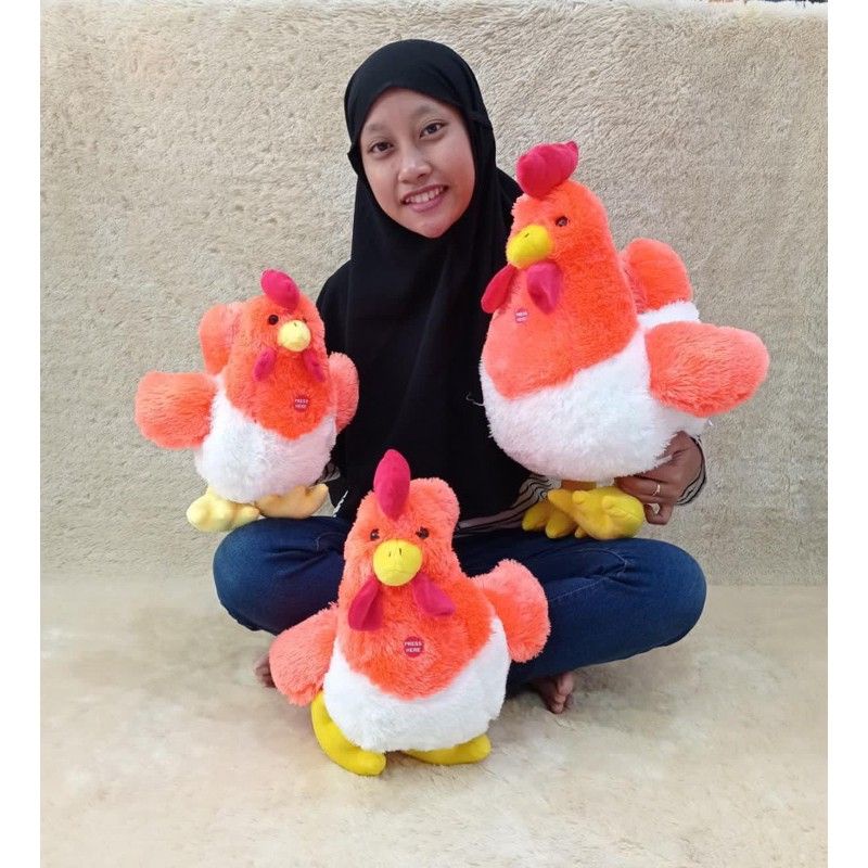 BONEKA AYAM CHICKEN FENTON LUCU BISA BERSUARA DAN TIDAK BERSUARA / BONEKA AYAM PREMIUM MURAH LUCU SNI