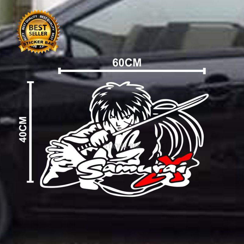 stiker cutting~ stiker mobil model samurai x stiker samurai X stiker body mobil stiker kaca belakang mobil anti air dan tahan panas