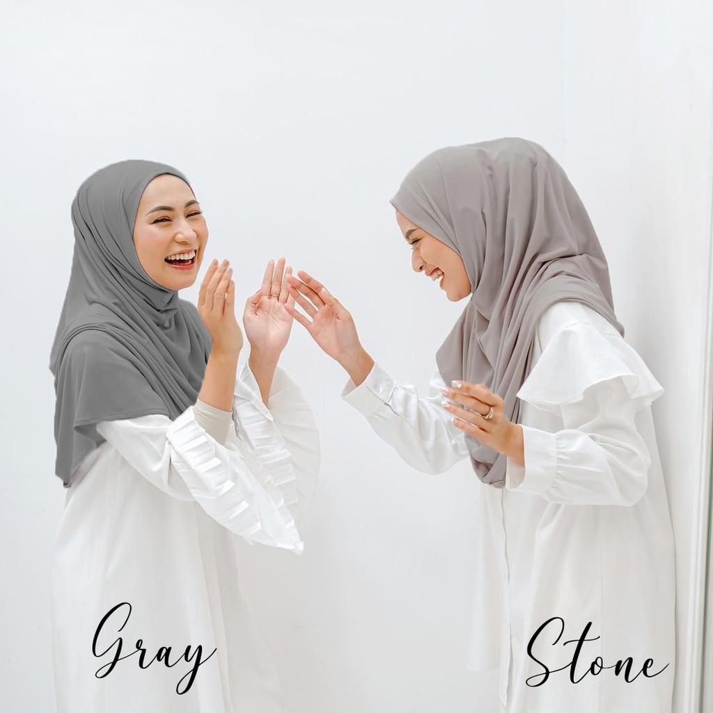 Jilbab Khimar Hijab Instan Kerudung Bergo Malay Jersey Premium Daisy-3