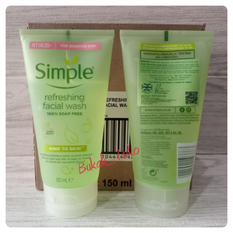 Simple Kind To Skin Facial Wash 150ml Original