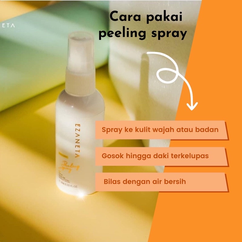 PEELING SPRAY EZANETA TONER BADAN PEMUTIH KETIAK PEELING WAJAH EXFOLIATING TONER PEELING BADAN TONER PEMUTIH BADAN PERONTOK DAKI PENGHILANG DAKI BODY SPRAY/PROMO/COD