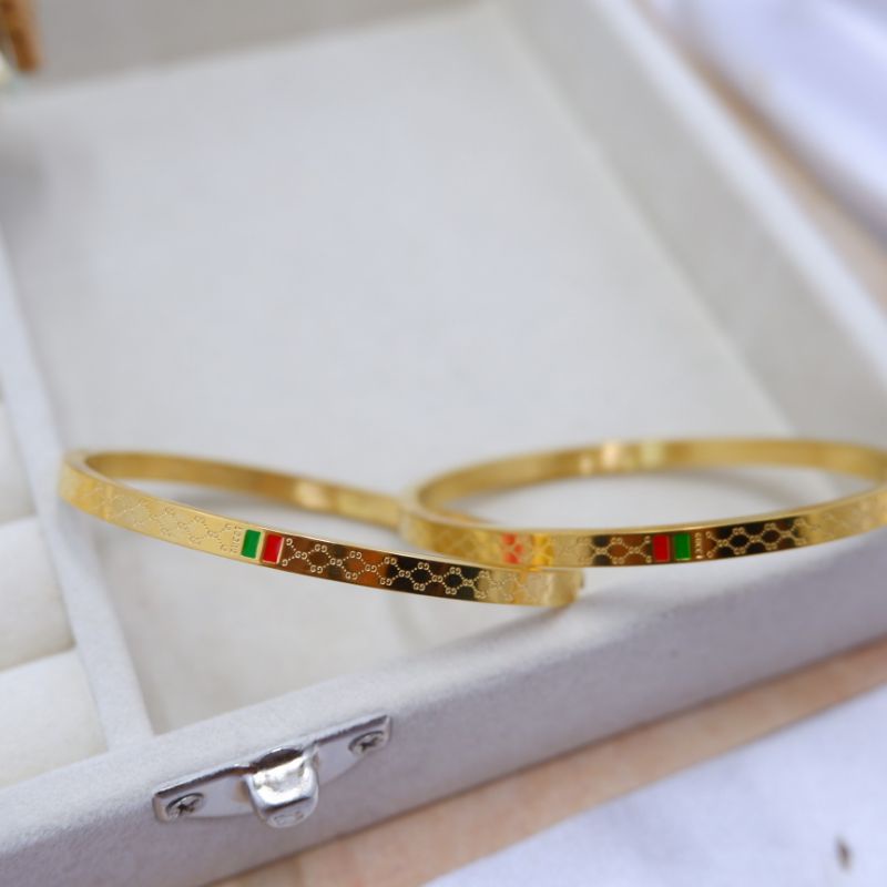 Gelang Titanium Tahan Lama//gelang dewasa perhiasan imitasi lapis emas//gelang fashion//fashion kore