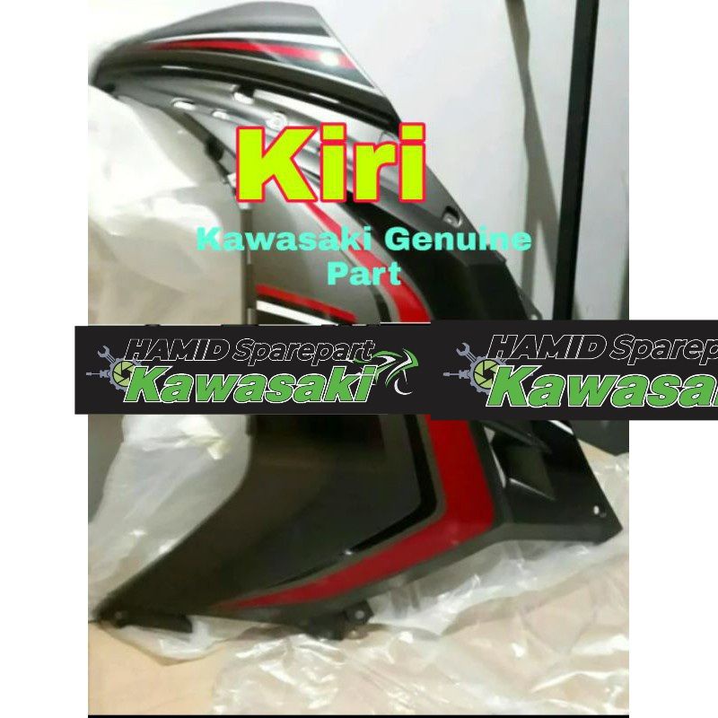 Cover body fairing sayap samping atas depan Ninja 250 fi 250fi abu abs ORIGINAL KAWASAKI ori