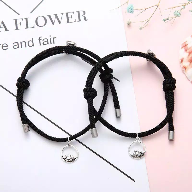Gelang Couple Magnet Hitam