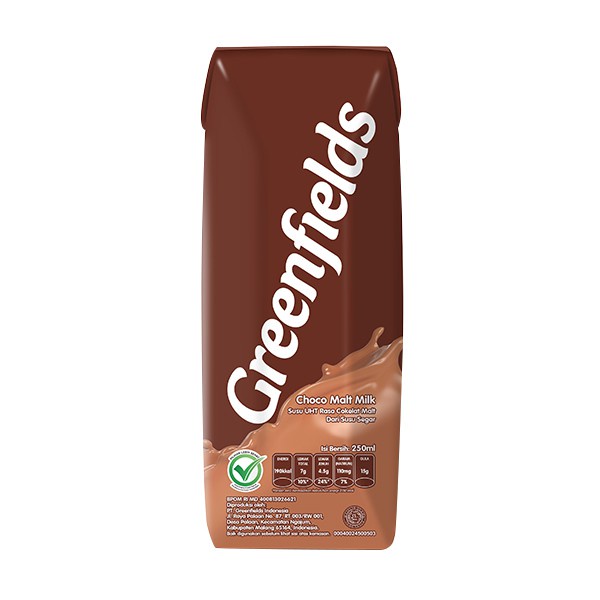 

Greenfields UHT Choco Malt Milk 250 ml