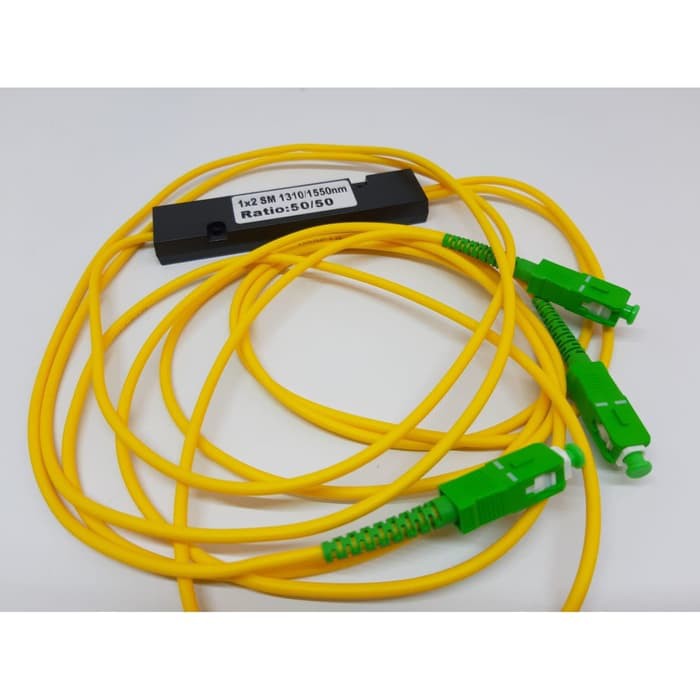 Telecom grade optical splitter, router 1:2 taper type 1:2 fiber splitter, one point two pigtail type