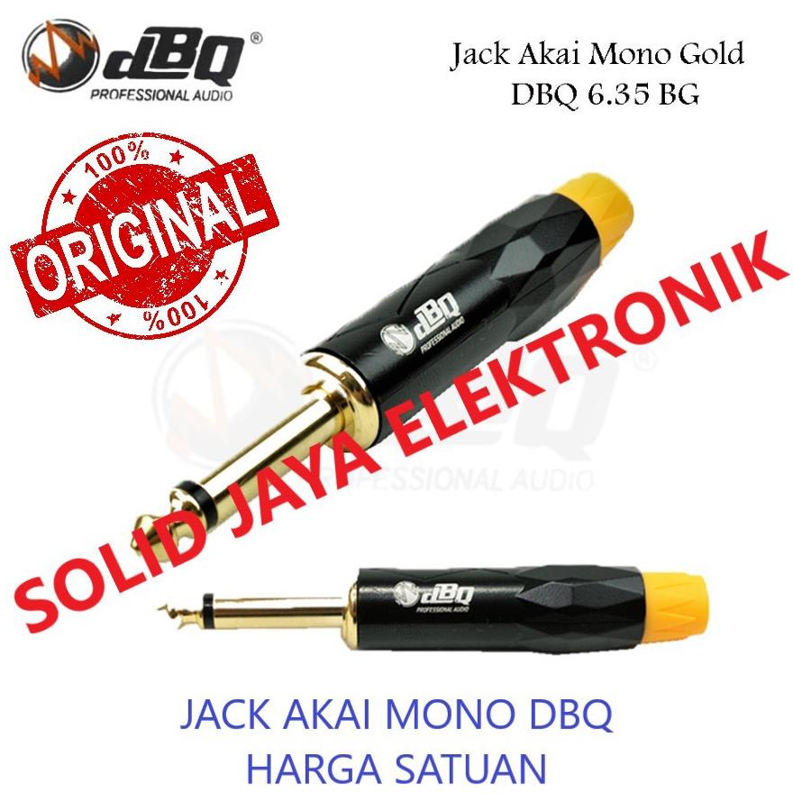 Jack Akai Mono Dbq Gold Jek Jac Jak Mic Mik Microphone Mikropon Mikrophone Akai Besar 6.5 Mm 6.5Mm Mik Mixer Akai Mono Audio Dbq Asli Ori Original