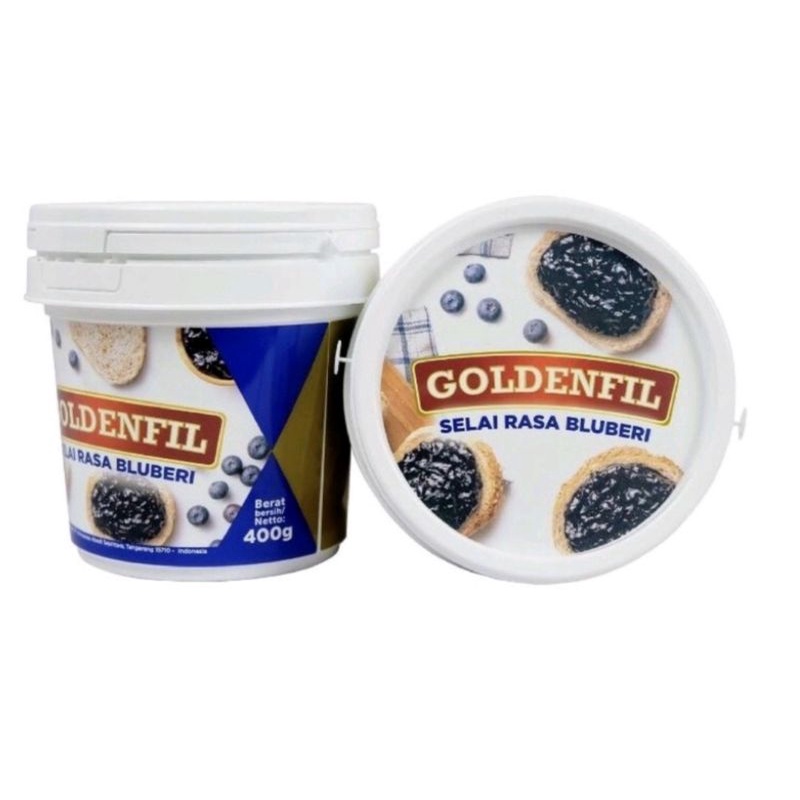 

GOLDENFIL BLUEBERRY JAM 400 GRAM / GOLDENFIL SELAI BLUEBERRY