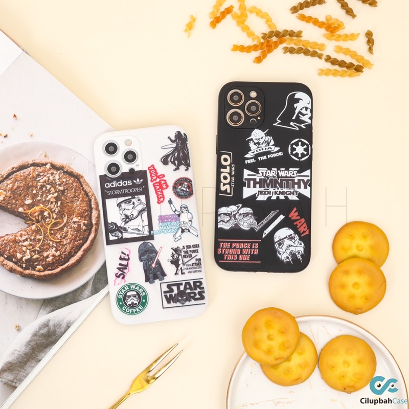 Star Wars Pattern Soft Case Lens Cover for iPhone 6 7 8 SE 6+ 7+ 8+ X XR XS 11 12 MINI PRO MAX