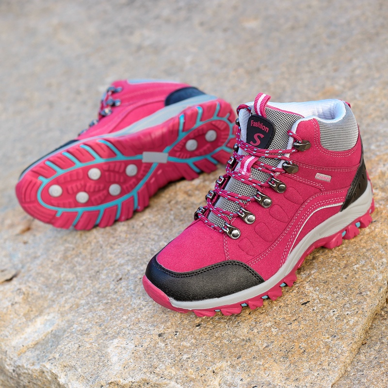 Sepatu Wanita Cewek Gunung Waterproof Sepatu Hiking Boots Sepatu Mendaki Sneaker Tali Olahraga Outdoor Trekking 138