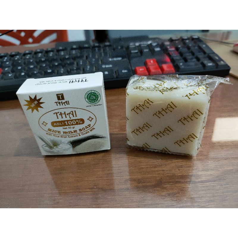 PASTI MURAH - THAI SABUN WAJAH - THAI RICE MILK SOAP 50G - SABUN BERAS