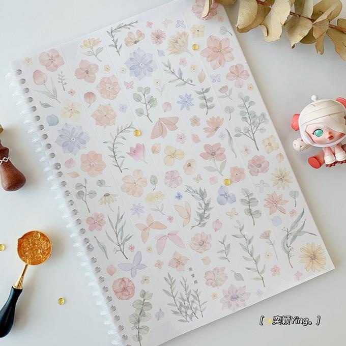 

(BISA COD) Yi Dream House Flowers Washi & PET Tape KOMPLIT Kode 231