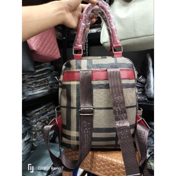 COD TAS RANSEL BURBERRY MUAT LAPTOP MULTIFUNGSI RANSEL WANITA IMPORT